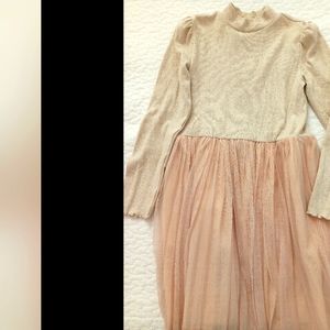 Girl Long Sleeve Soft Tulle Dress, Size XL